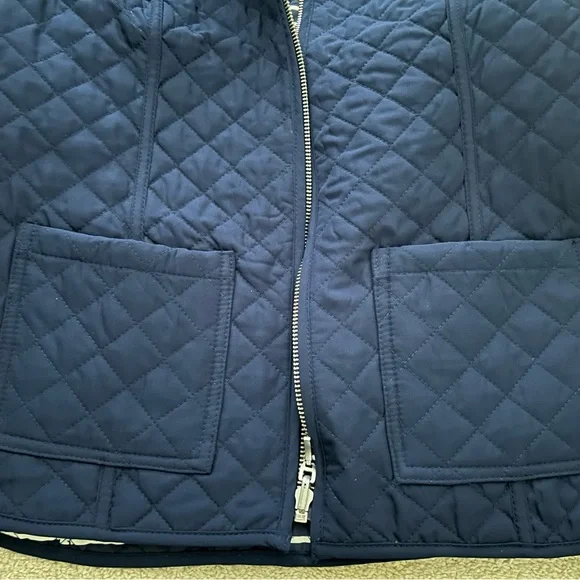 Navy blue Chicos quilted vest NWOT Size 0 - Picture 4 of 5